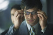 South American businessman wearing eyeglasses
