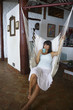 South American woman in hammock