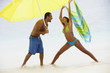 South American couple at beach