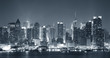 New York City nigth black and white