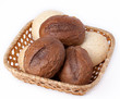 fresh bread on a white background