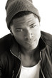 Young stylish black man in sepia Young stylish black man in sepia