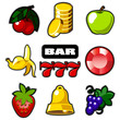Various slot machine icons vector