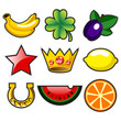 Various slot machine icons vector