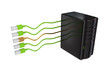 Server and golden patchcord between usual. Server and golden patchcord between usual.