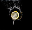 Lemon in water splash