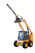Yellow tractor with boring installation