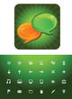 chat and blog icon set
