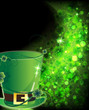 Green hat and shining clover Green hat and shining clover