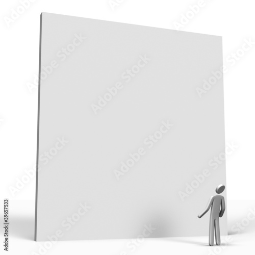 Illustration: PersonWhoIsSeeingAHighWall PersonWhoIsSeeingAHighWall