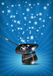 Glossy magic hat and wand in action - vector file