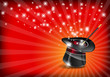 Glossy magic hat and wand with stars - vector file