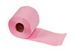 Roll of toilet paper on  white background