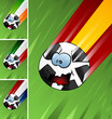 Vektor: Fußball fliegt Gruppe_C Fußball fliegt Gruppe_C