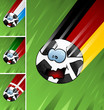 Vektor: Fußball fliegt Gruppe_B Fußball fliegt Gruppe_B