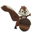 squirrel catching the nuts