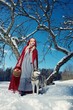 Red Hood with a wolf.