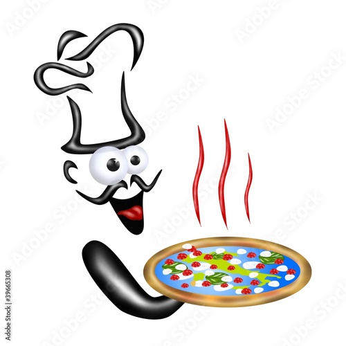 Illustration: pizza italia chef pizza italia chef