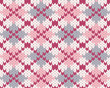 Knitted pattern with rhombus