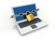Computer Security Concept with Laptop
