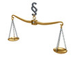 golden scale of justice with paragraph symbol