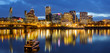 Portland Oregon Downtown Waterfront at Blue Hour