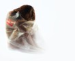Girl packed for post in white background