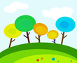 Trees on the meadow