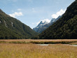 Vue sur les glaciers à Routeburn flats Vue sur les glaciers à Routeburn flats