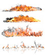 Foto: High resolution fire collection isolated on white background High resolution fire collection isolated on white background