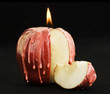 sliced apple candle
