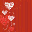 Love background with abstract hearts