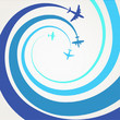 Airplanes with the spiral trajectories
