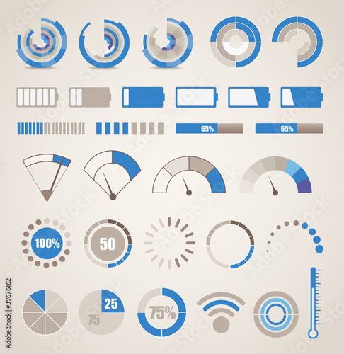 Vector: Different indicators collection Different indicators collection