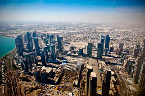 Photo: airview on modern Doha airview on modern Doha