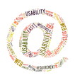 Web Usability word cloud isolated