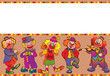 Funny clowns frame. Place for your text. Funny clowns frame. Place for your text.