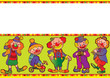 Funny clowns frame. Place for your text. Funny clowns frame. Place for your text.