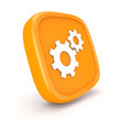 Illustration: Gears icon 3d render illustration Gears icon 3d render illustration