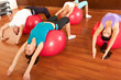 fitness group stretching