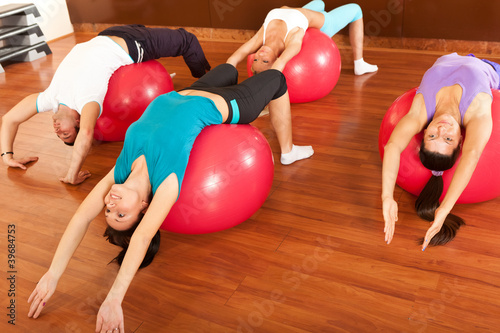 Photo: fitness group stretching fitness group stretching