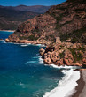 Corsica west coast calanches of Scandola near Porto.