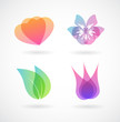 Set of colorful vector elements.
