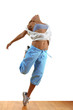 woman modern sport ballet dancer in ballroom
