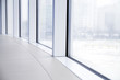 Photo: empty light big hall with glass windows empty light big hall with glass windows