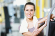 fitness portrait: A young female stays fit.
