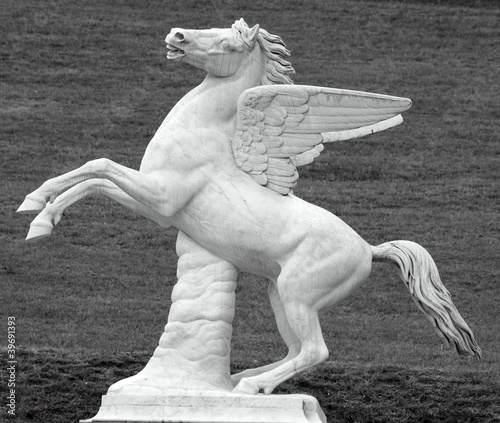 Photo: renaissance pegasus sculpture in Boboli gardens renaissance pegasus sculpture in Boboli gardens