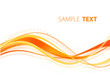 Orange wavy lines. Vector