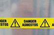 Asbestos warning sign