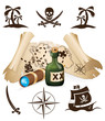 Treasure map, pirate collection